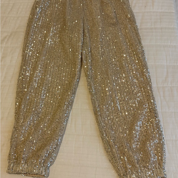 LOFT Pants - LOFT Gold Sequin Track Pants